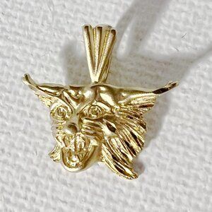 14k SOLID GOLD - Wildcat Pendant